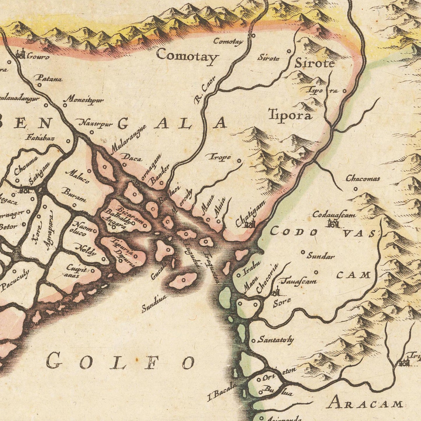 Historische Landkarte Mongolisches Imperium um 1638