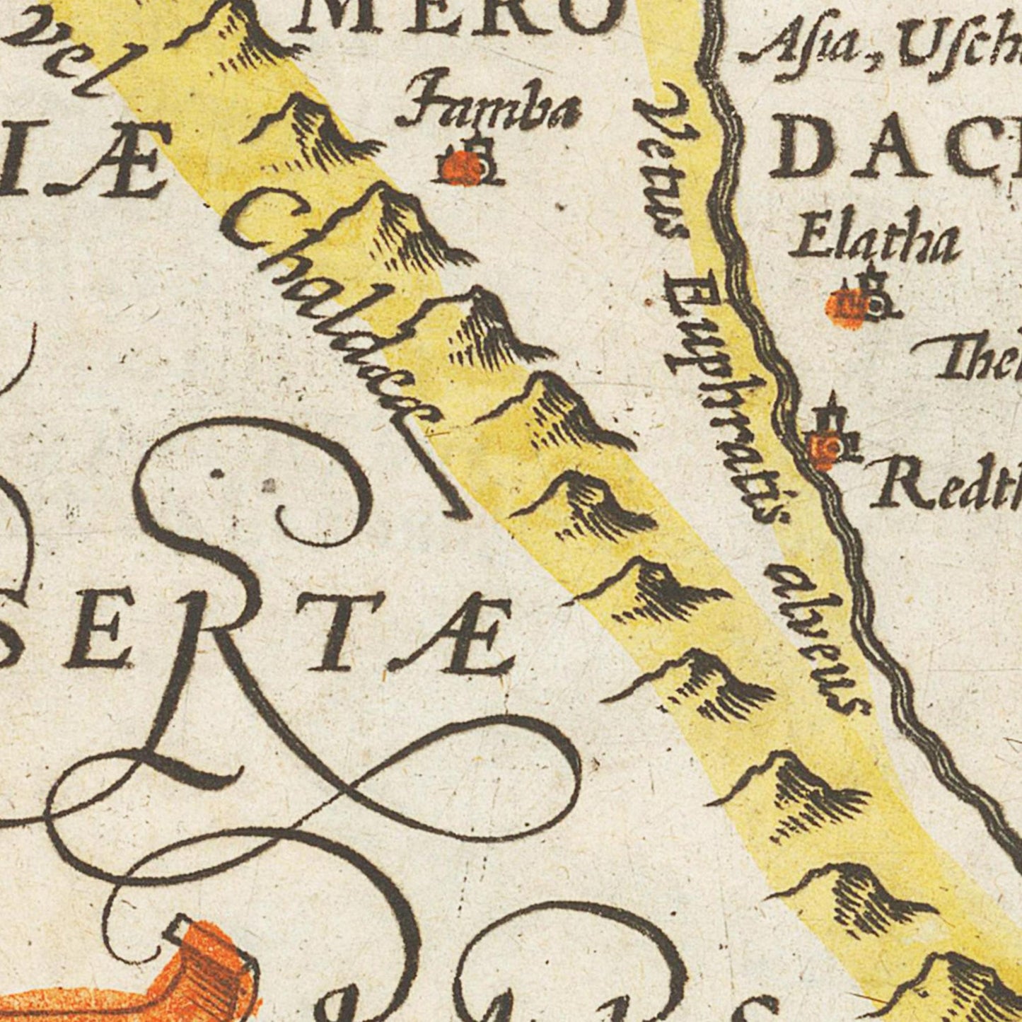Historische Landkarte Syrien um 1609