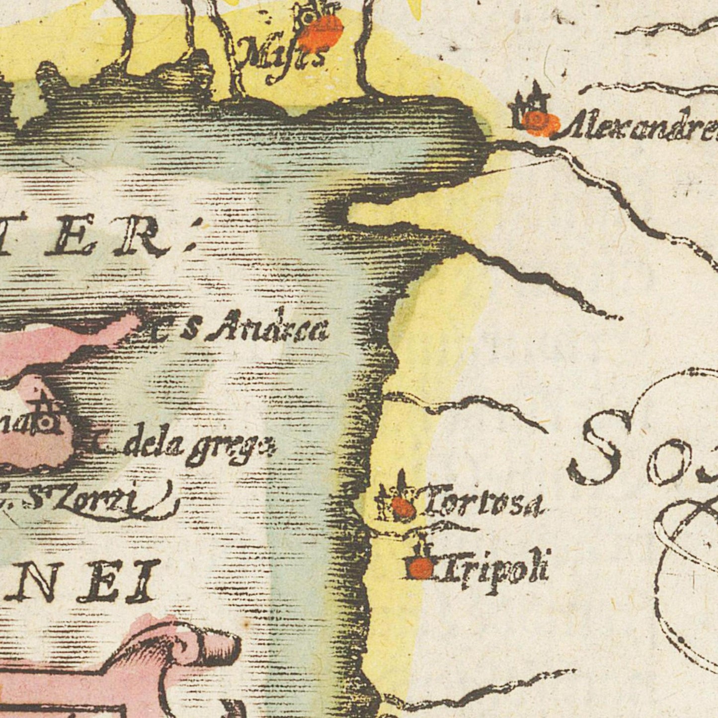 Historische Landkarte Türkei um 1609