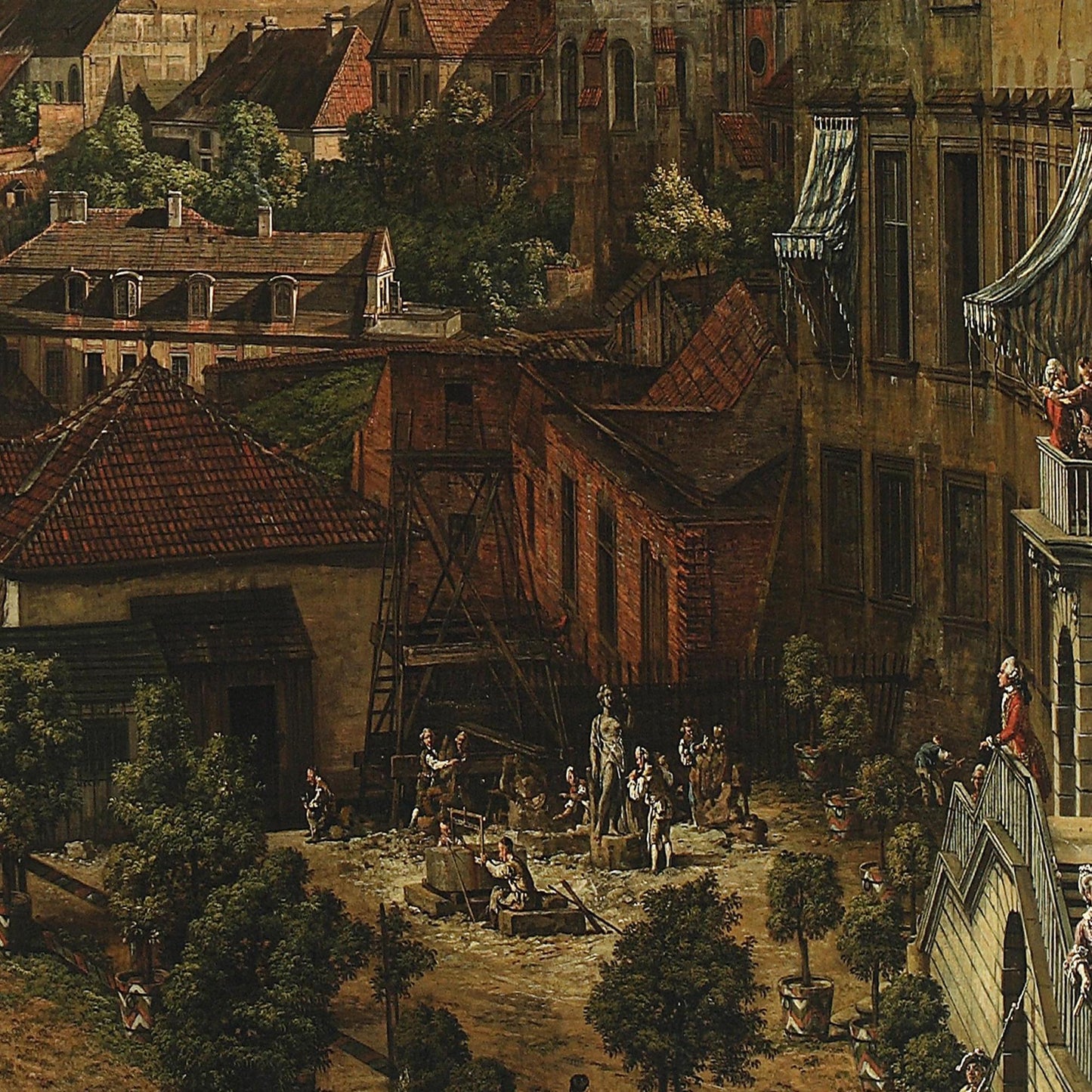 Historische Ansicht Warschau um 1750