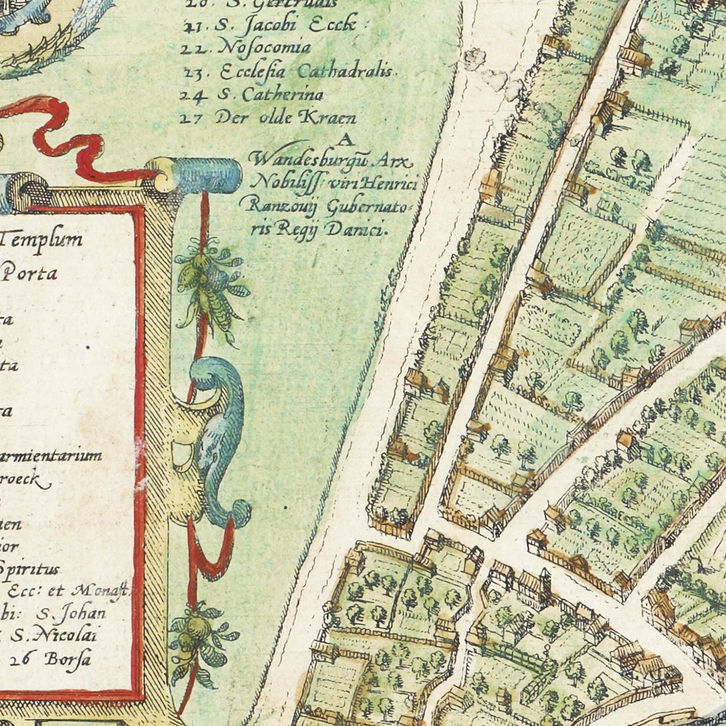 Historischer Stadtplan Hamburg um 1588