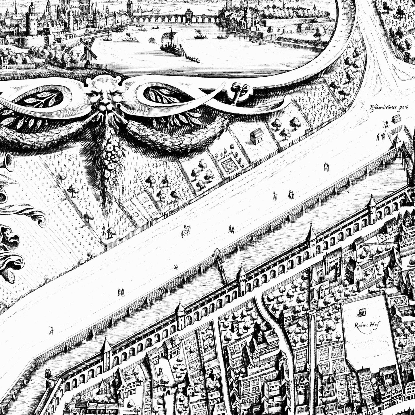 Historischer Stadtplan Frankfurt am Main um 1628
