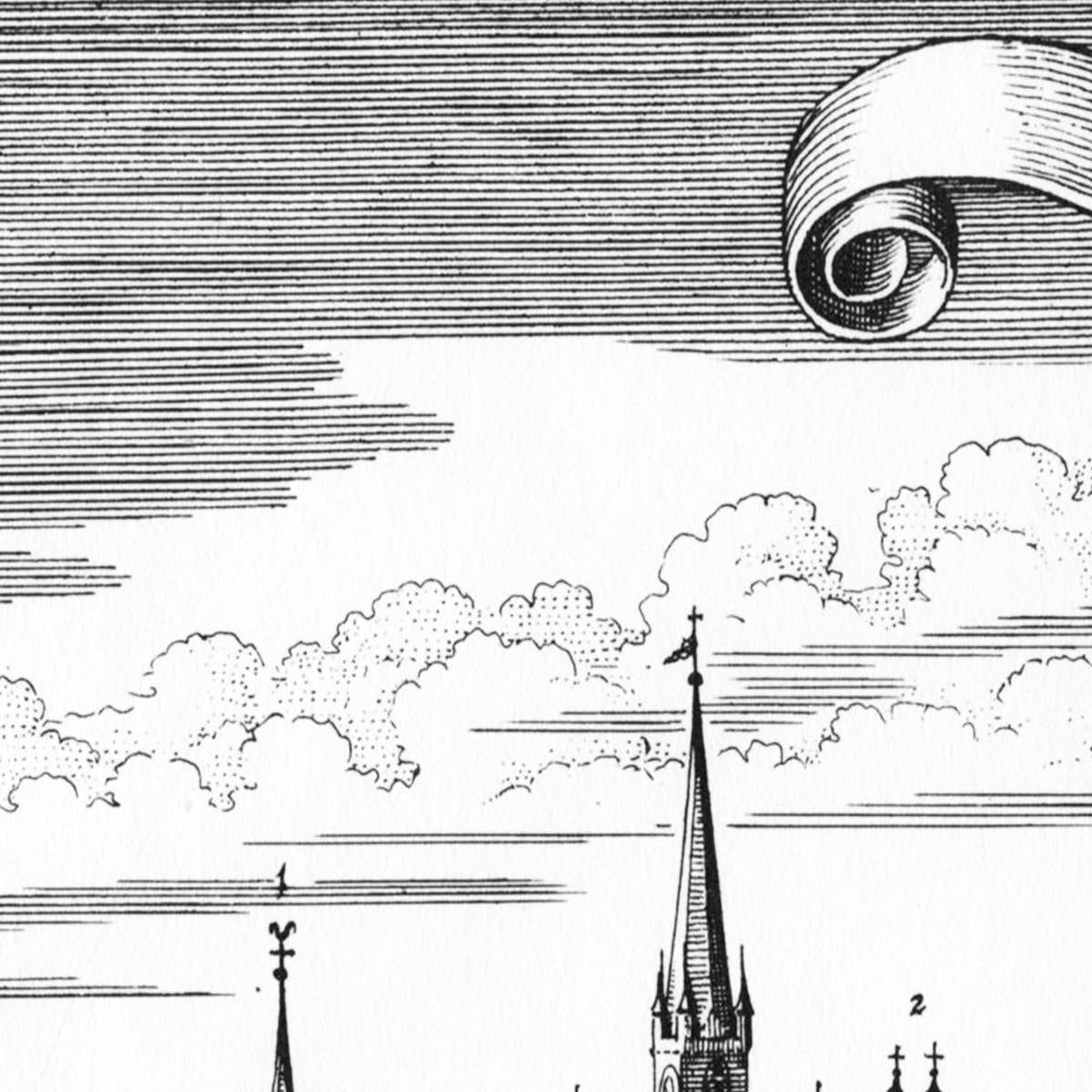 Historische Stadtansicht Düsseldorf um 1647
