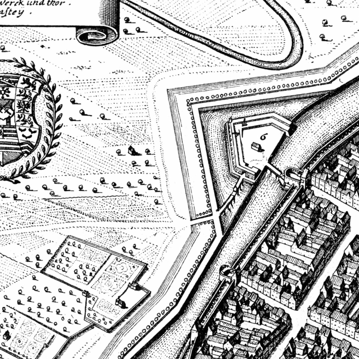 Historische Stadtansicht Stuttgart um 1750