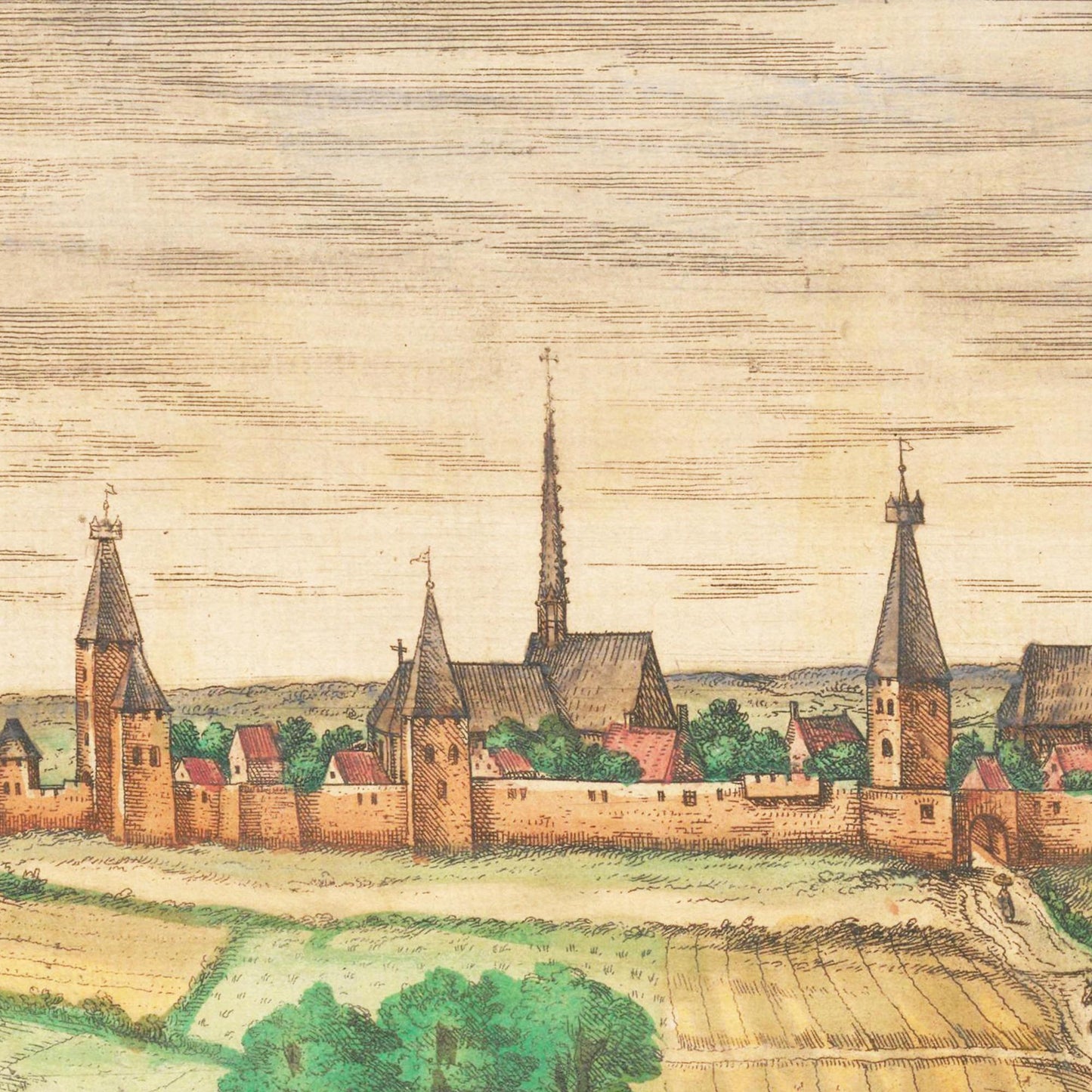 Historische Stadtansicht Dortmund um 1592