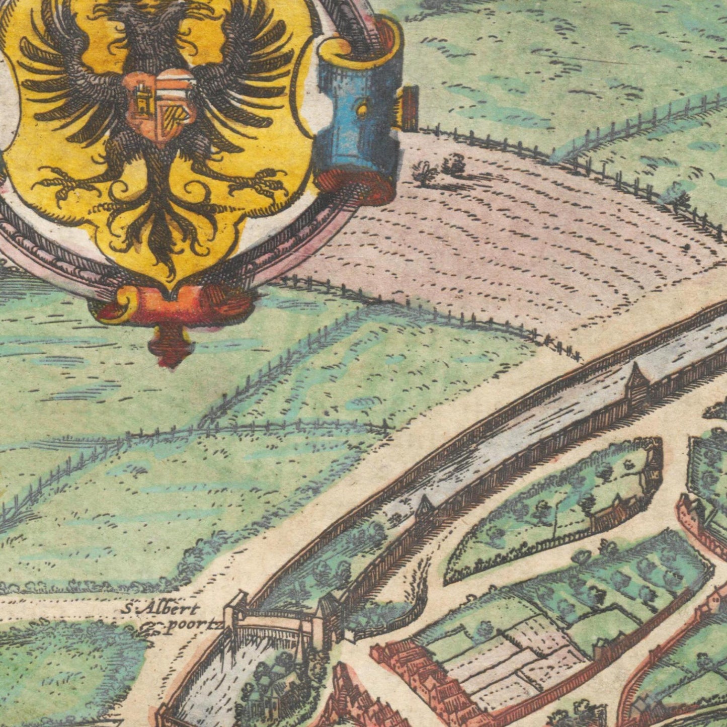 Historischer Stadtplan Aachen um 1570