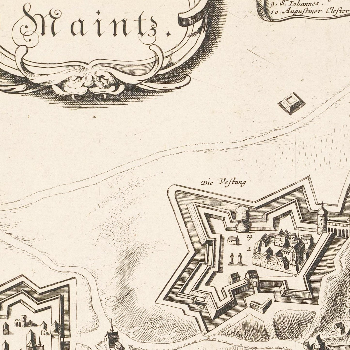 Historischer Stadtplan Mainz um 1670