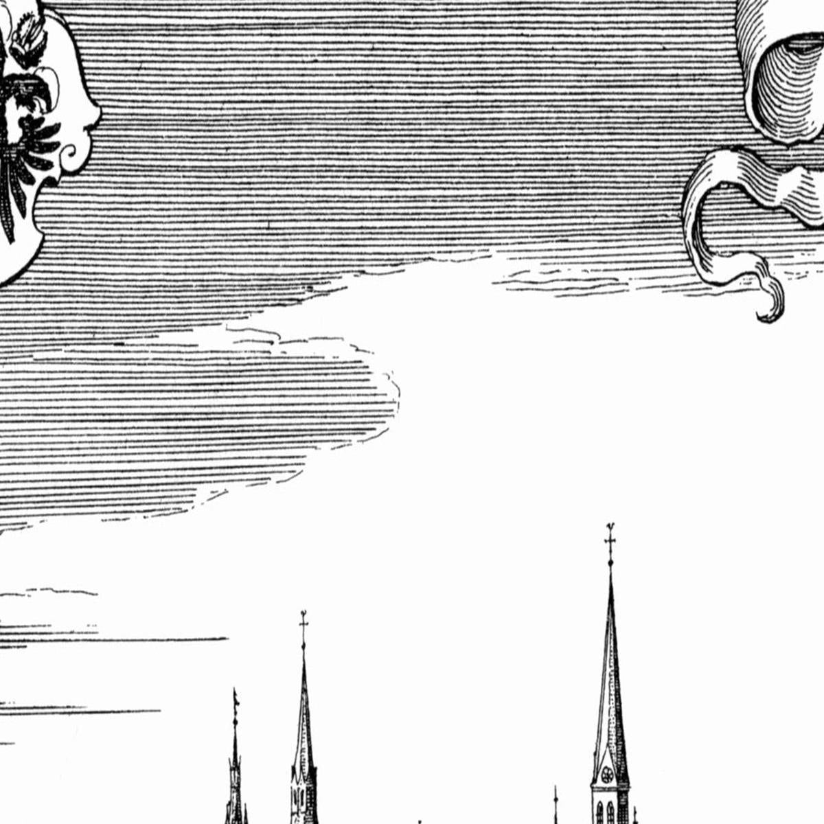 Historische Stadtansicht Lübeck um 1641