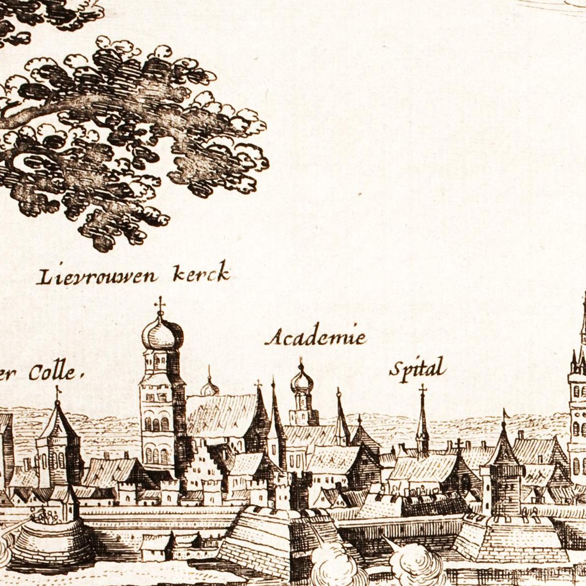 Historische Stadtansicht Ingolstadt um 1632