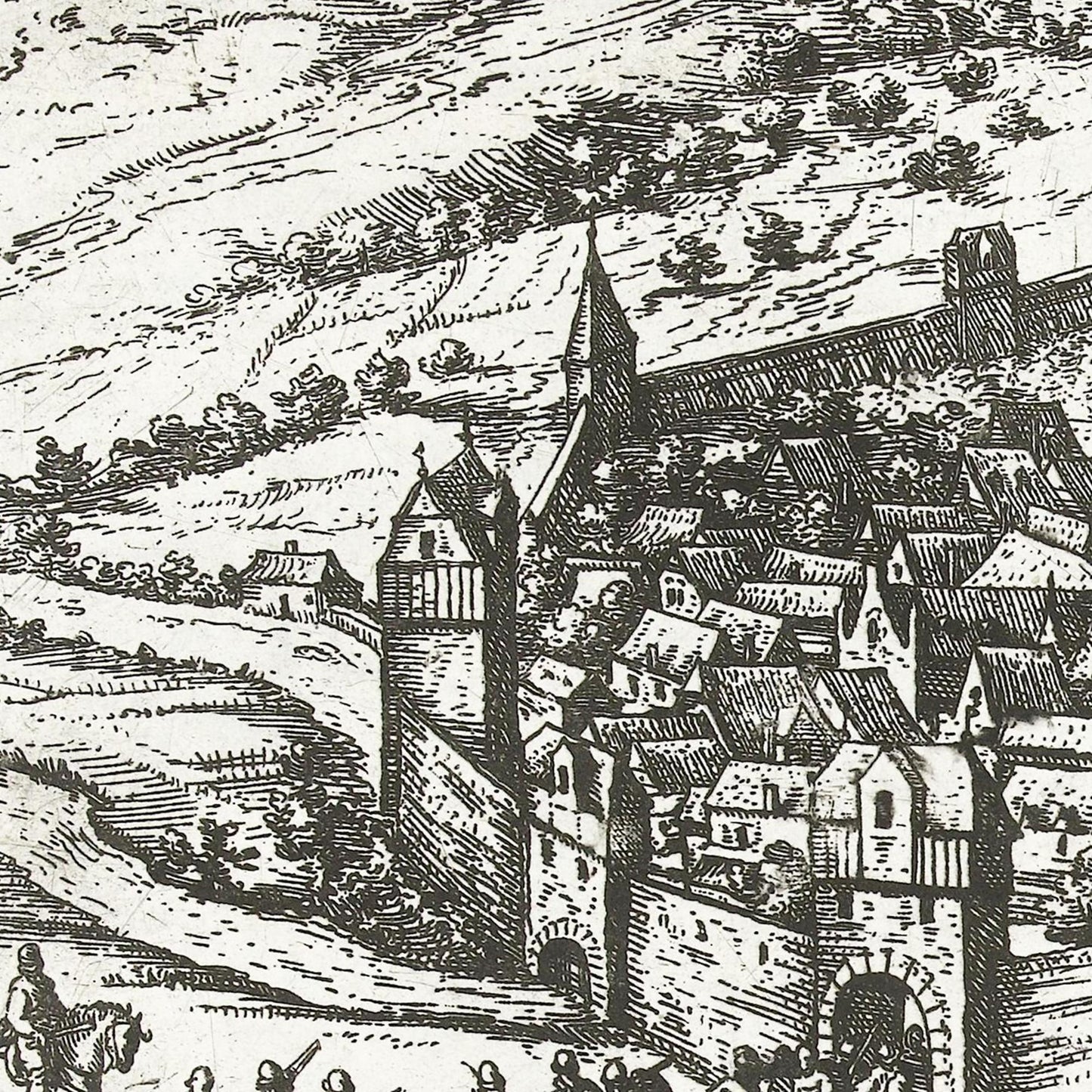 Historische Stadtansicht Recklinghausen um 1585