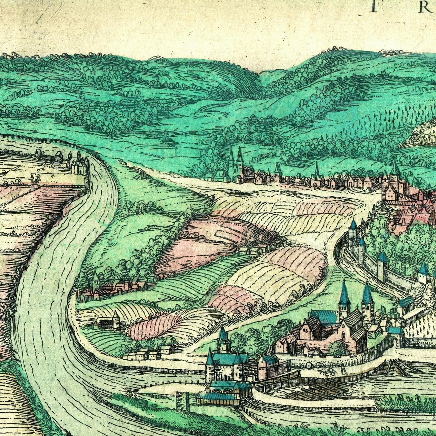 Historische Stadtansicht Trier um 1572