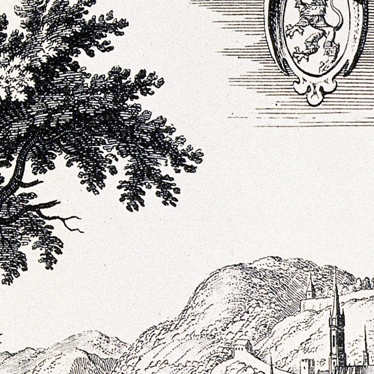Historische Stadtansicht Marburg um 1646