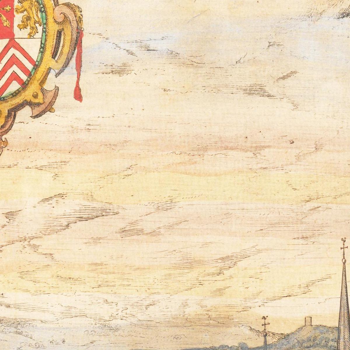 Historische Stadtansicht Soest um 1592