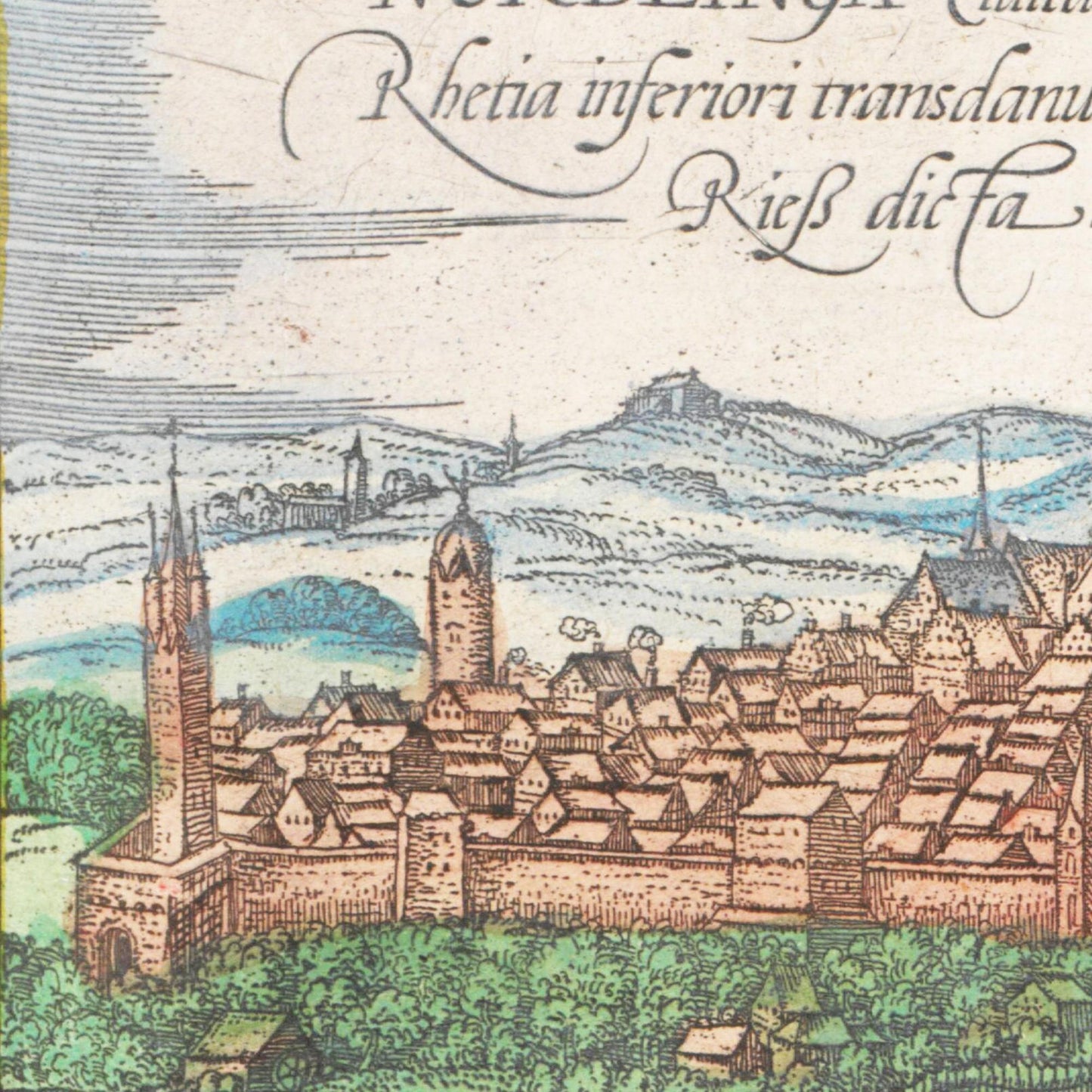 Historische Stadtansicht Nördlingen um 1570