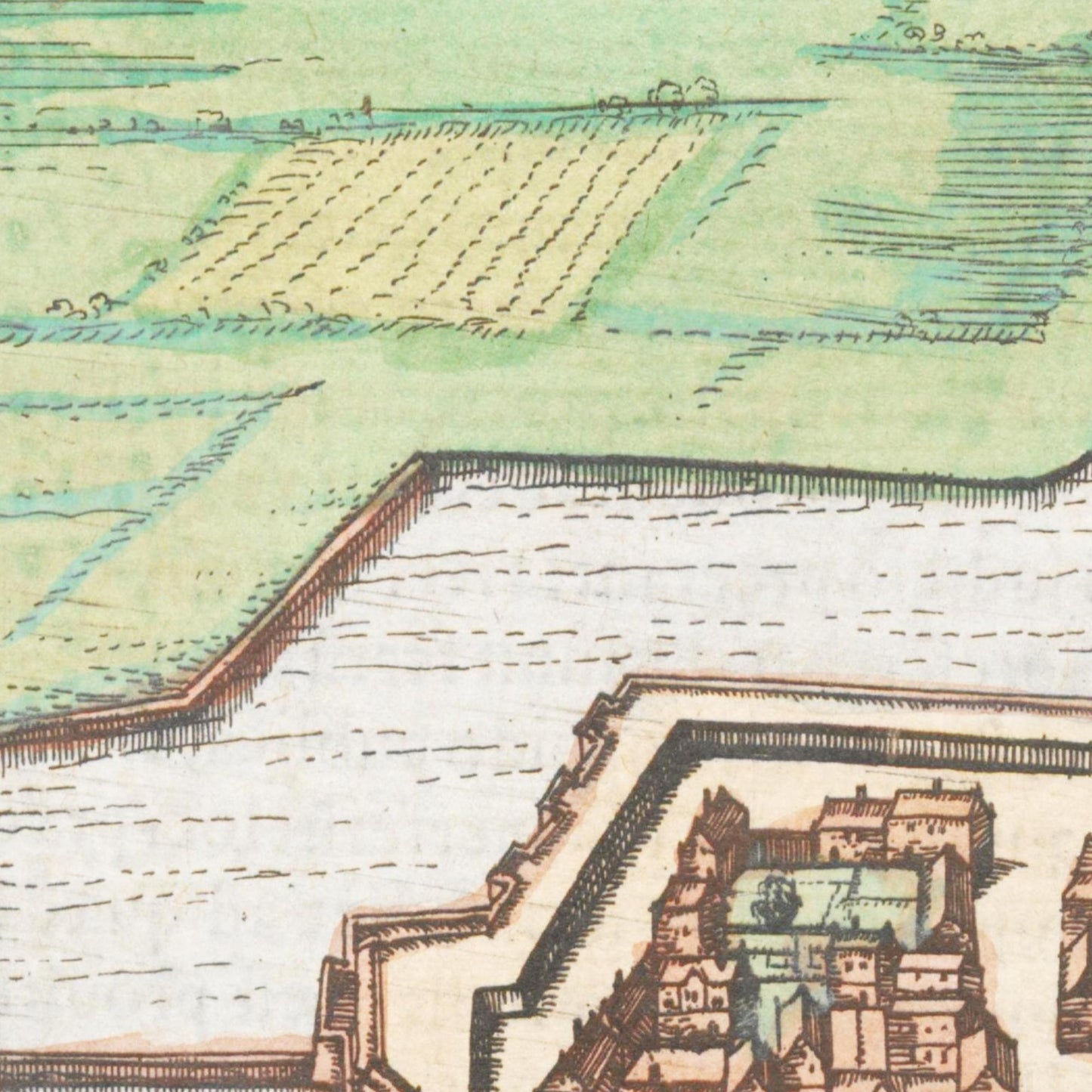 Historische Stadtansicht Wittenberg um 1570