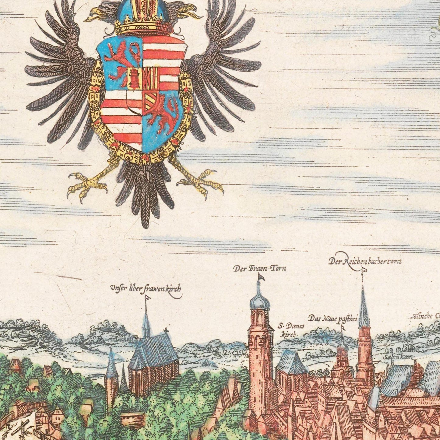 Historische Stadtansicht Görlitz um 1592