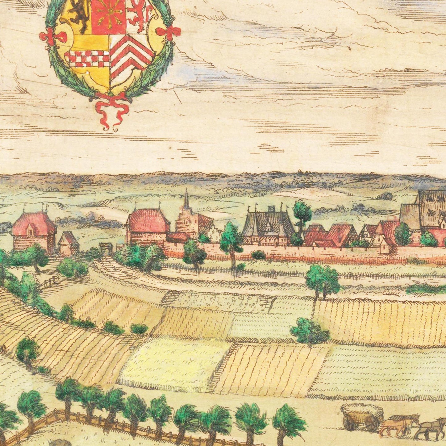 Historische Stadtansicht Lippe um 1592