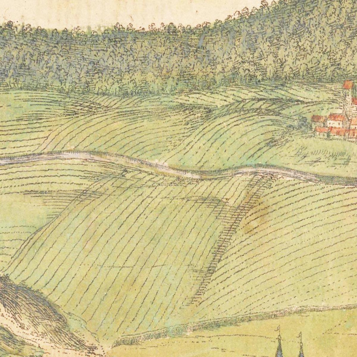 Historische Stadtansicht Halberstadt um 1582