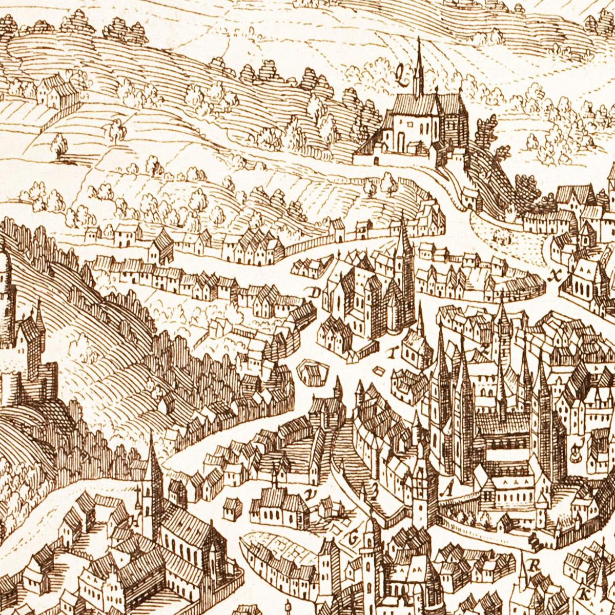 Historische Stadtansicht Bamberg um 1642