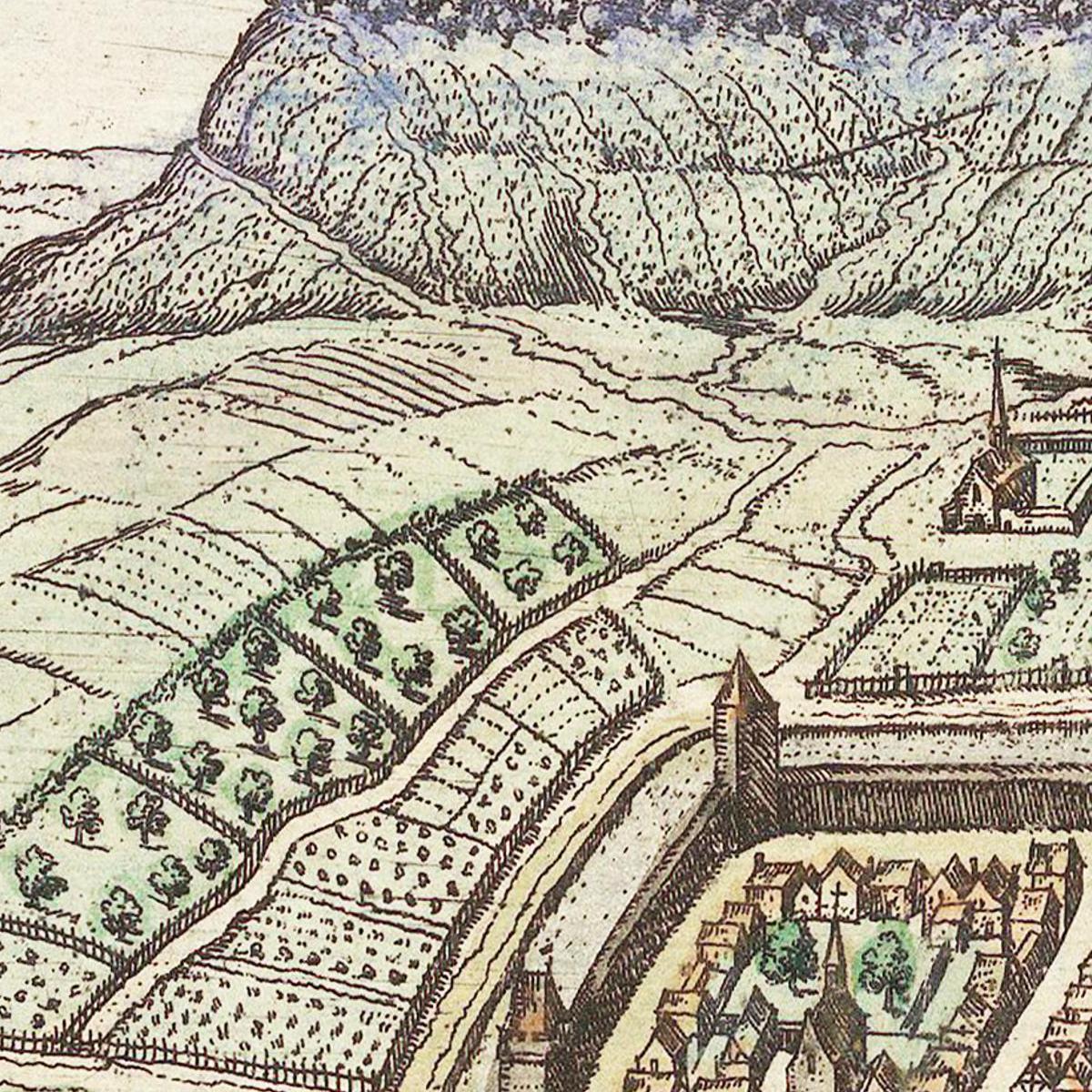 Historische Stadtansicht Heilbronn um 1609