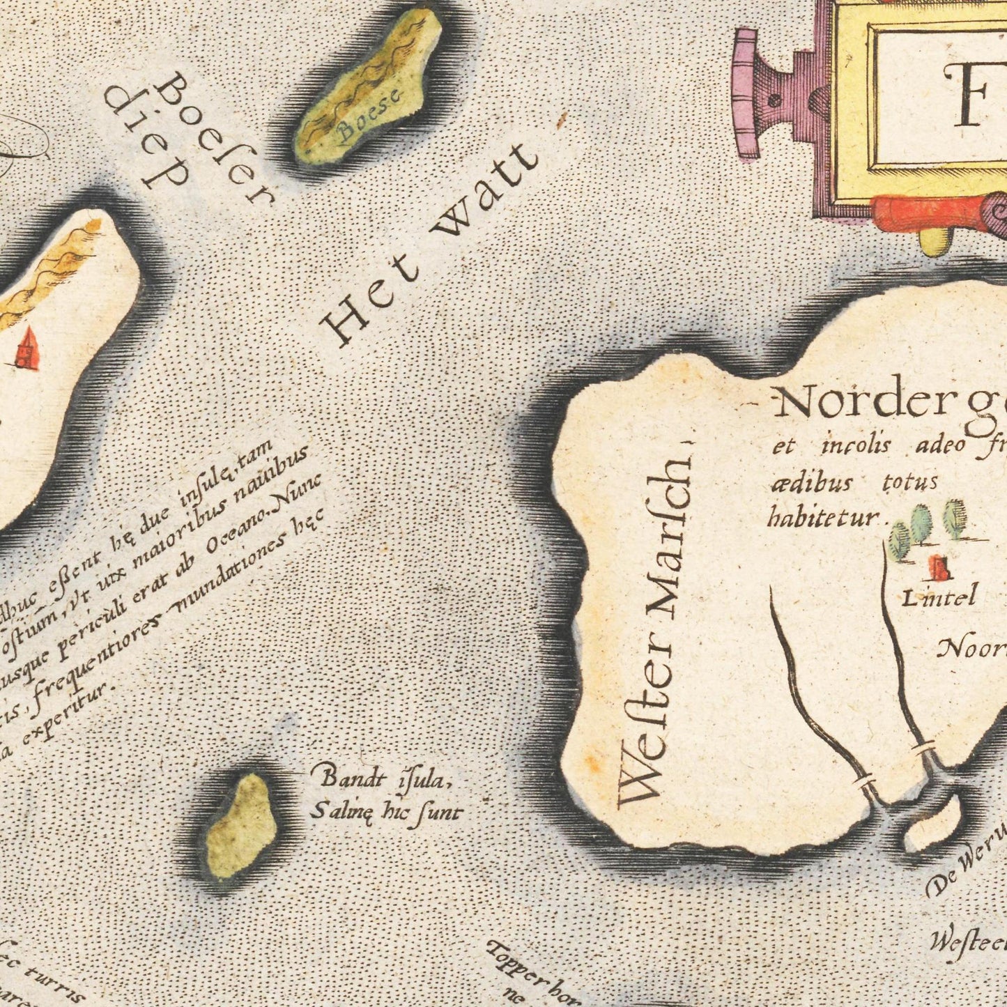 Historische Landkarte Ostfriesland um 1609