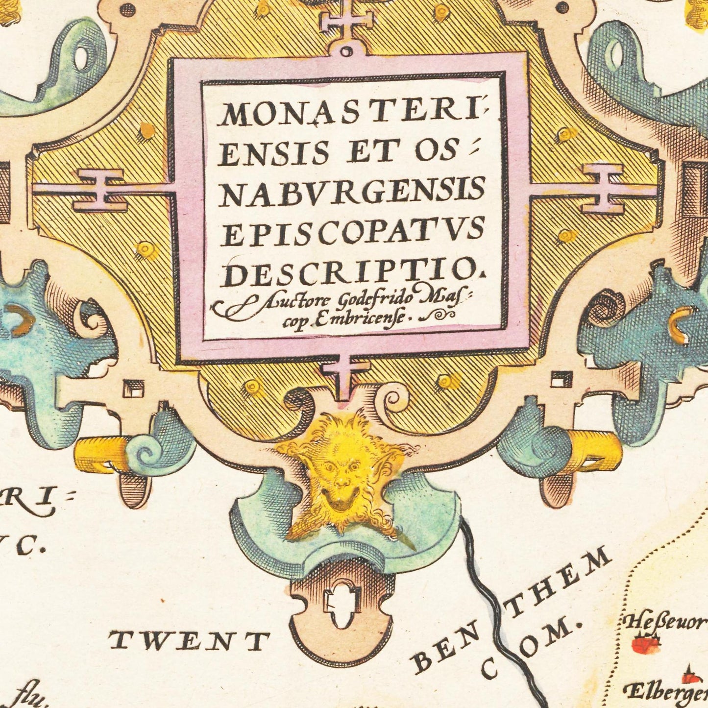 Historische Landkarte Osnabrück um 1609