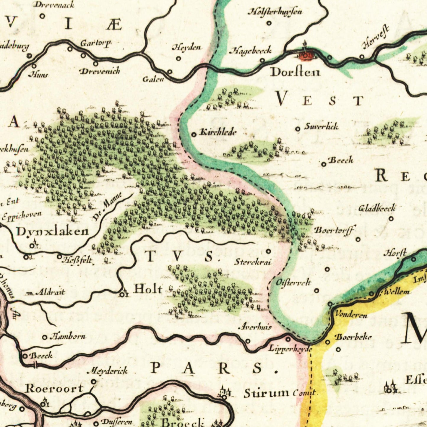 Historische Landkarte Ravensburg um 1647