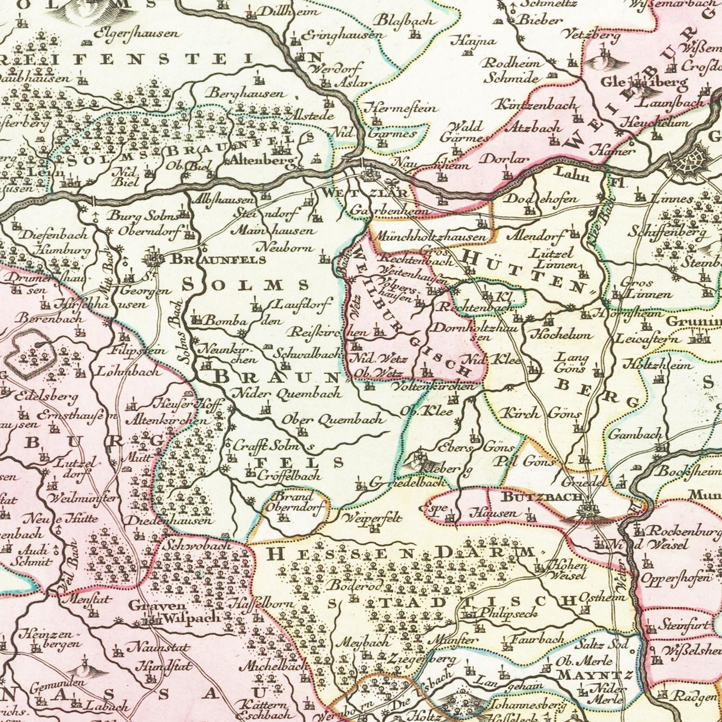 Historical city map Test product horizontal 3 sizes