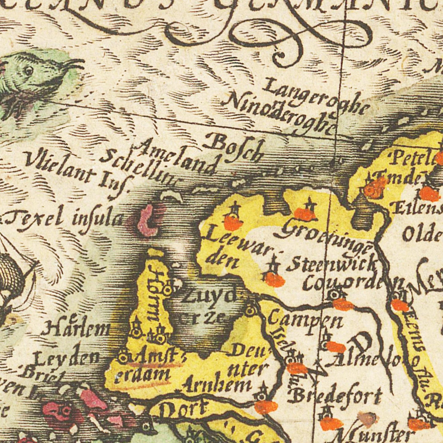 Historische Landkarte von Deutschland um 1609