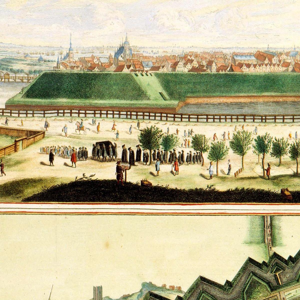 Historische Stadtansicht Danzig um 1690