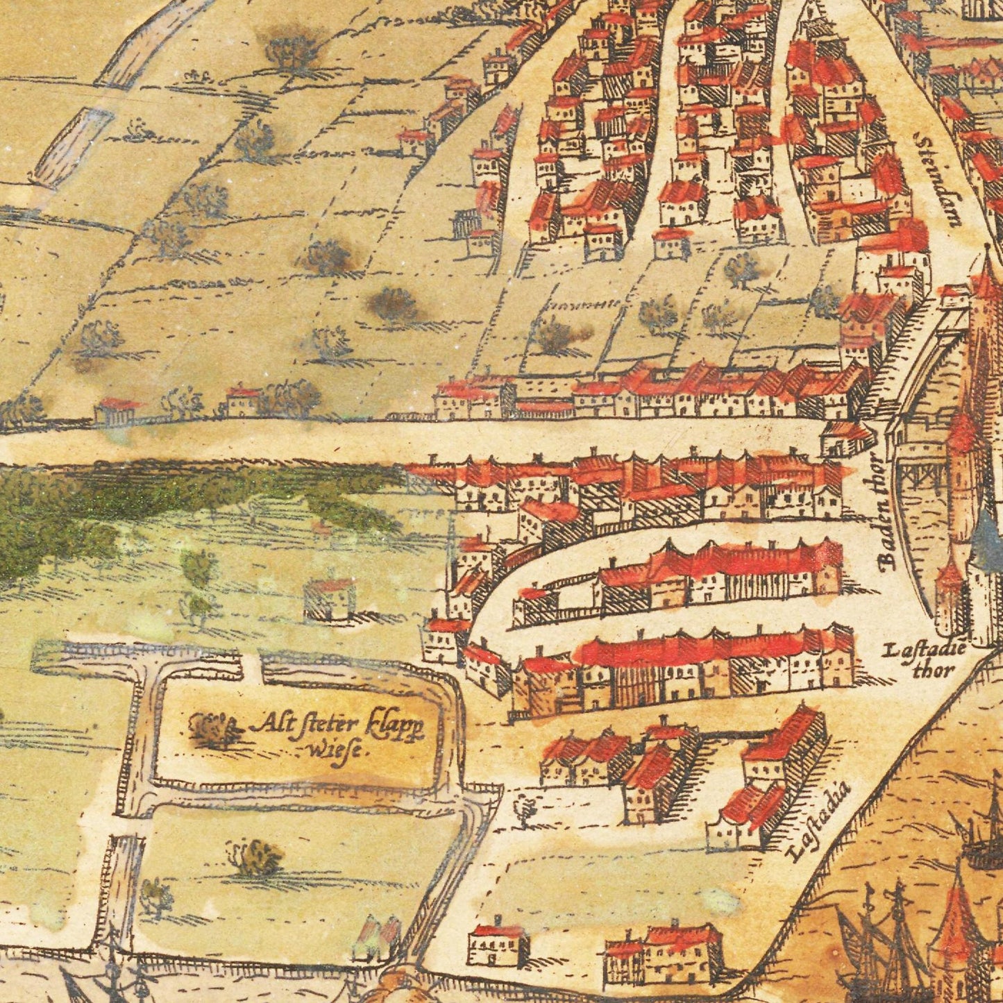 Historische Stadtansicht Königsberg um 1582