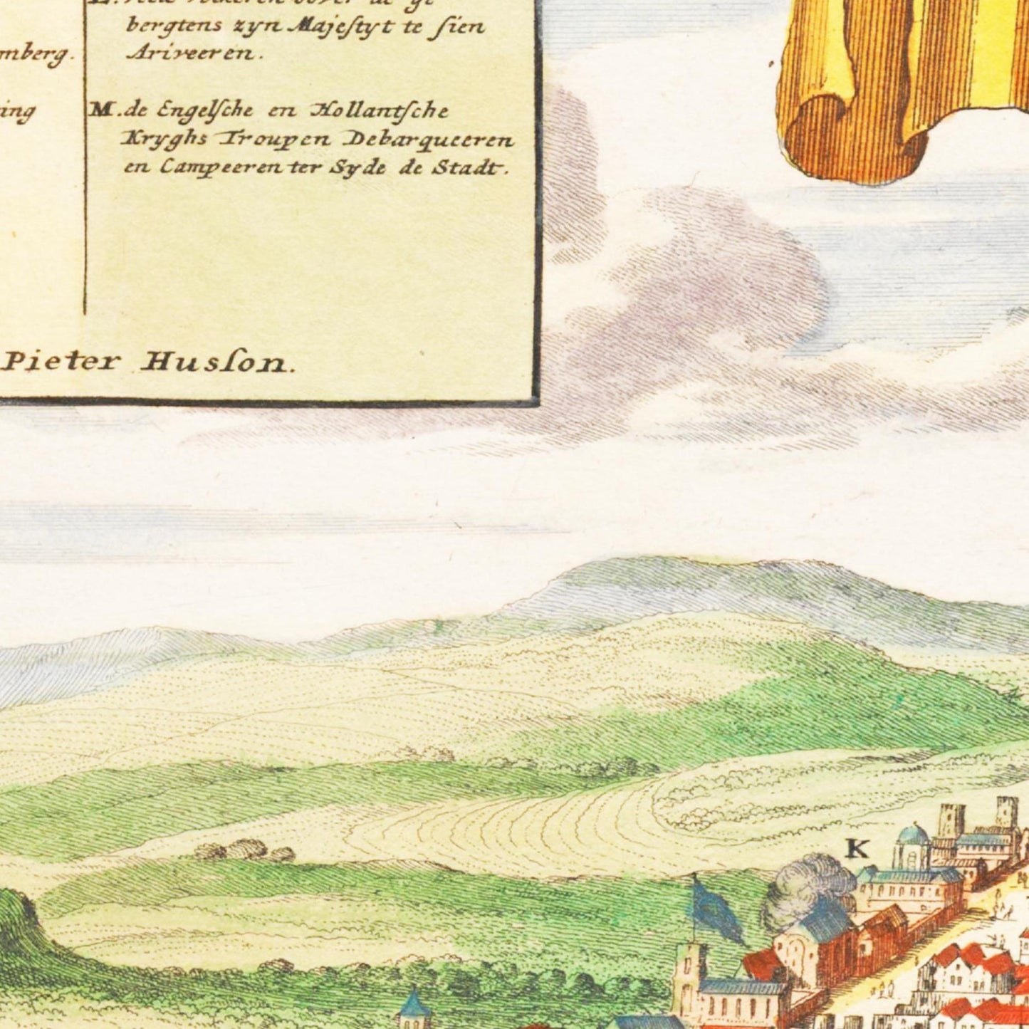 Historische Stadtansicht Lissabon um 1700