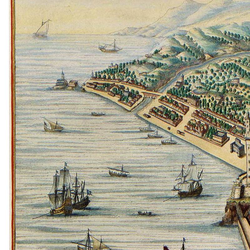 Historische Stadtansicht Genua um 1690