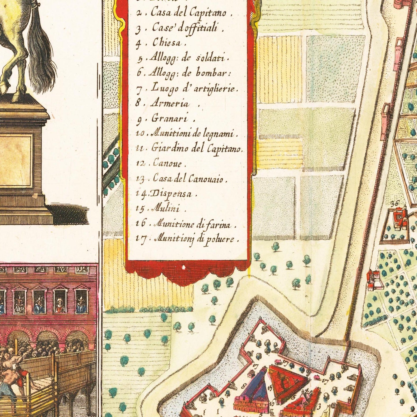 Historischer Stadtplan Florenz um 1660