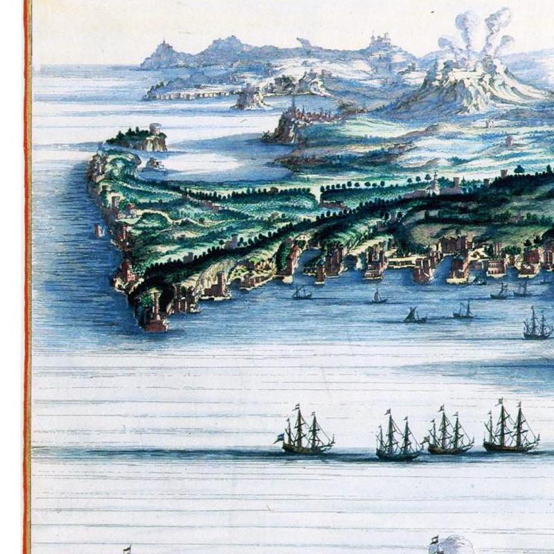 Historische Stadtansicht Neapel um 1690