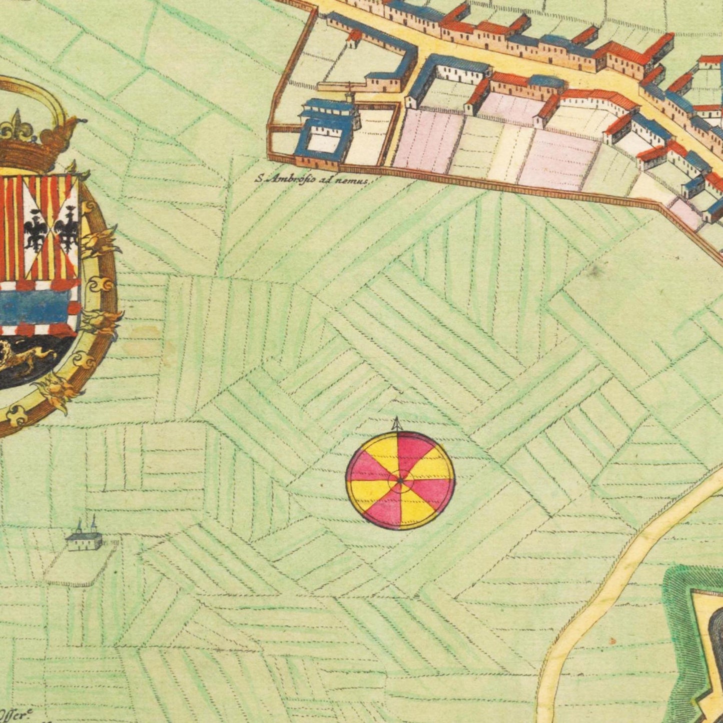 Historischer Stadtplan Mailand um 1700