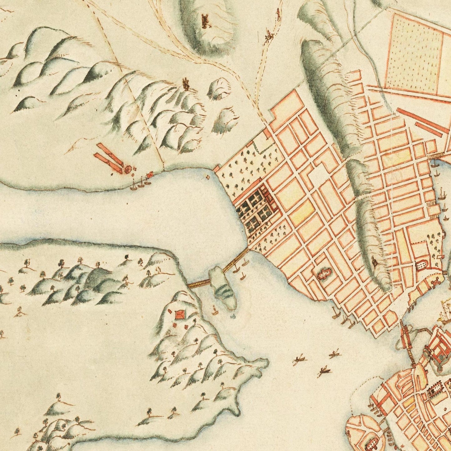 Historischer Stadtplan Stockholm um 1642