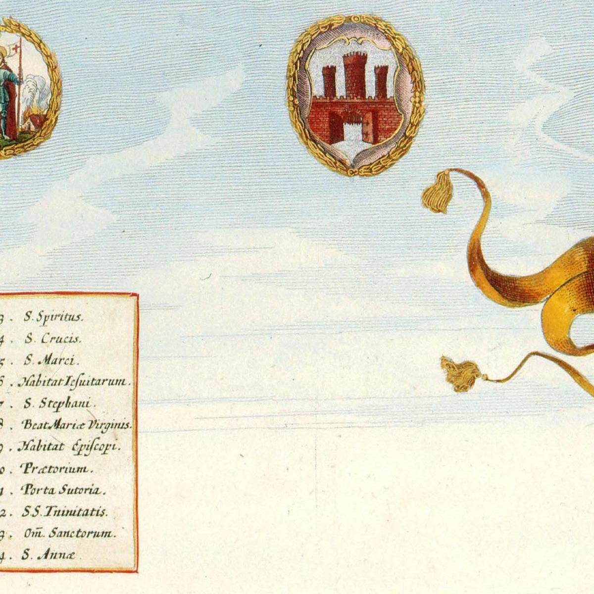 Historischer Stadtansicht Krakau um 1690