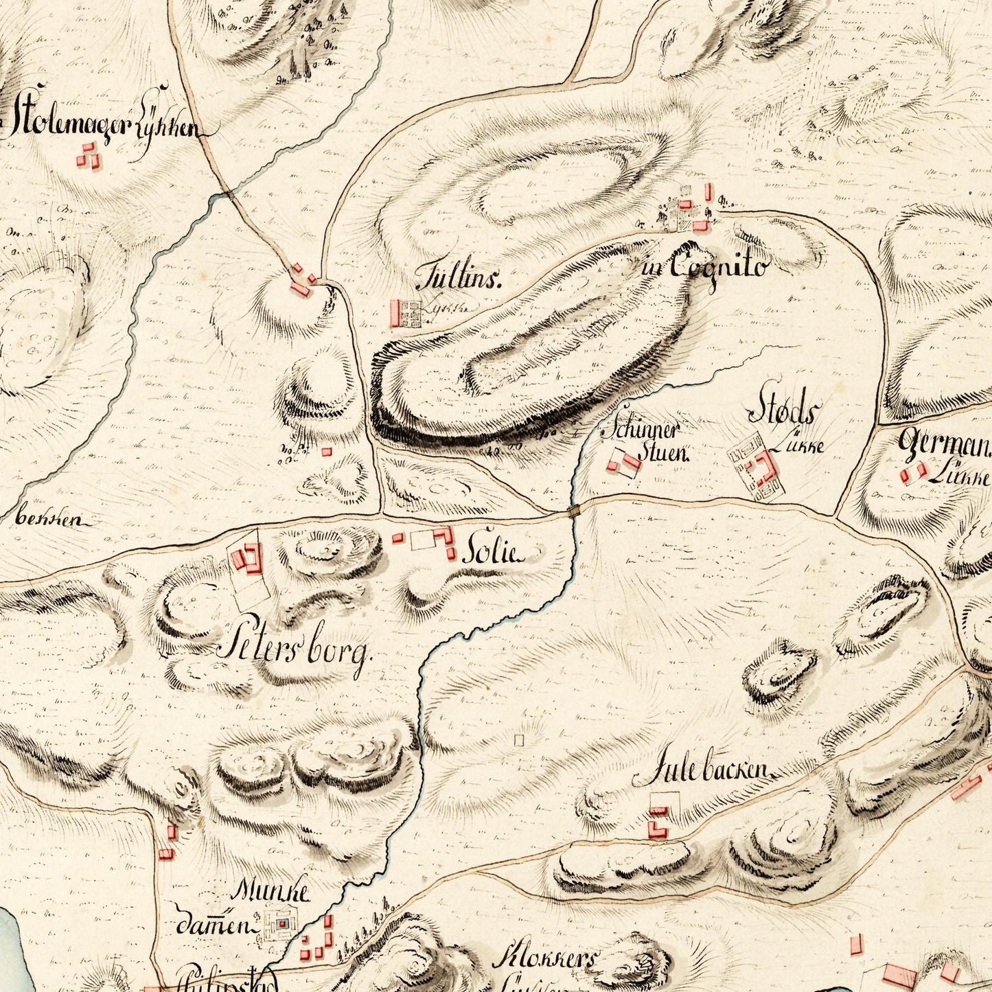 Historischer Stadtplan Oslo um 1774