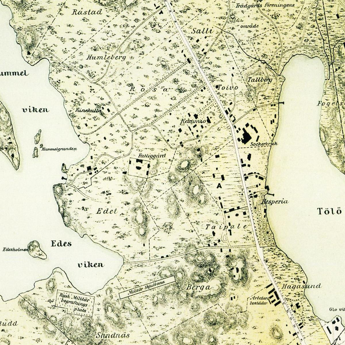 Historischer Stadtplan Helsinki um 1876