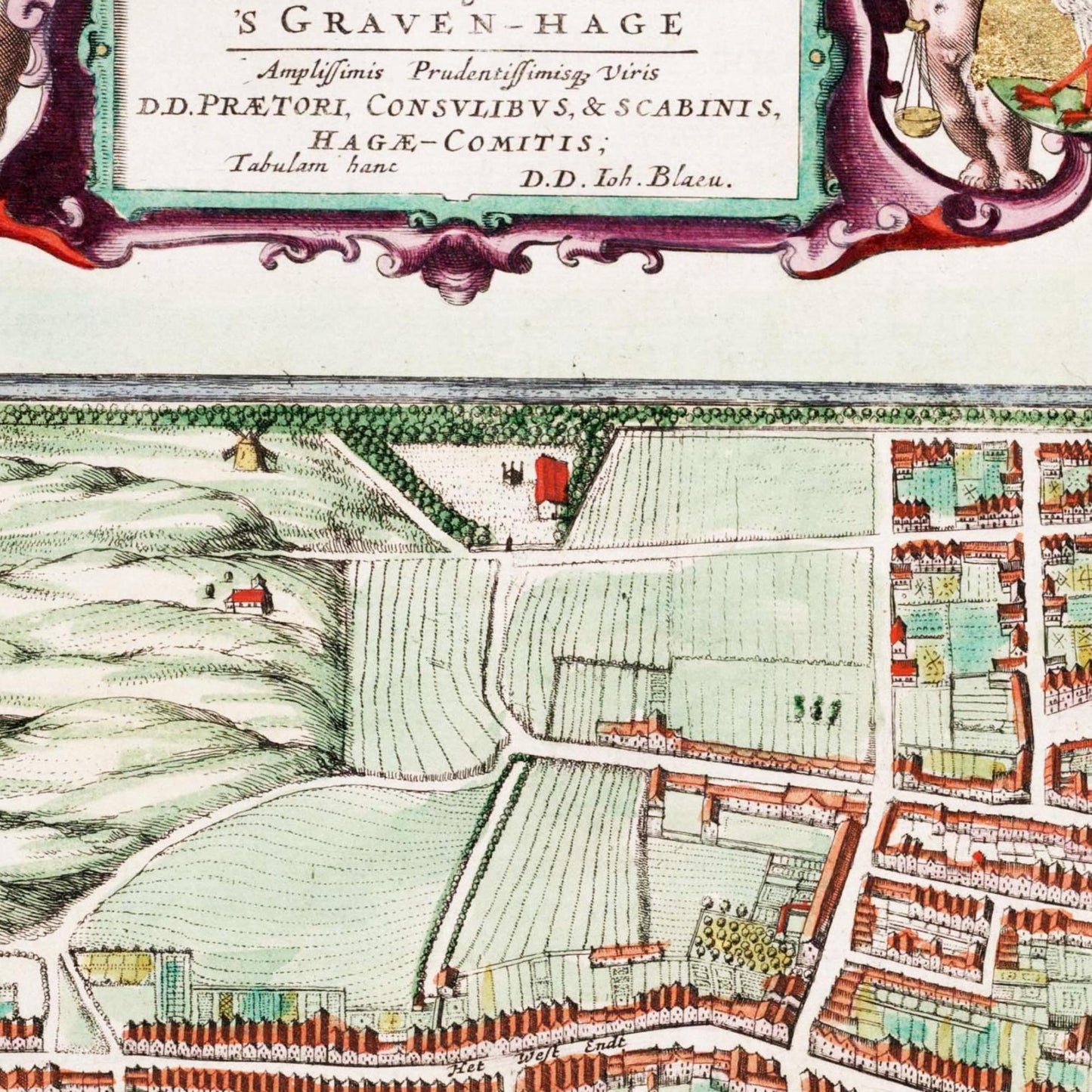 Historischer Stadtplan Den Haag um 1649