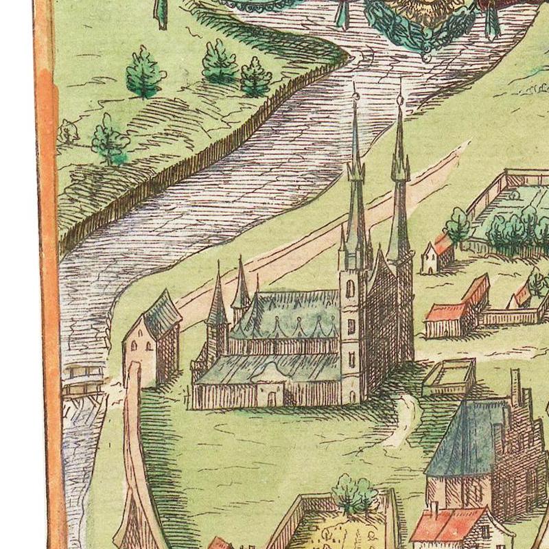 Historische Stadtansicht Posen um 1609