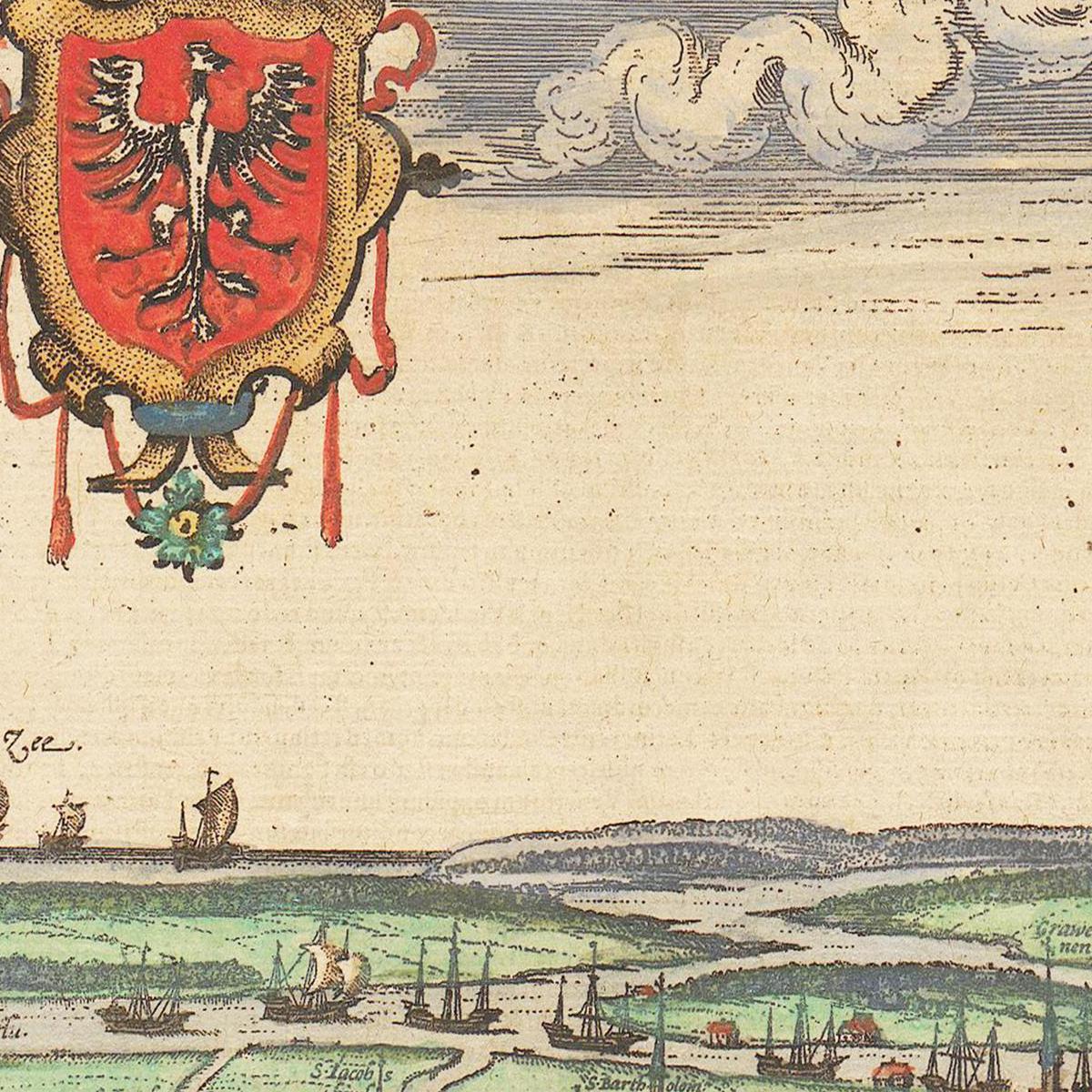 Historische Stadtansicht Danzig um 1609