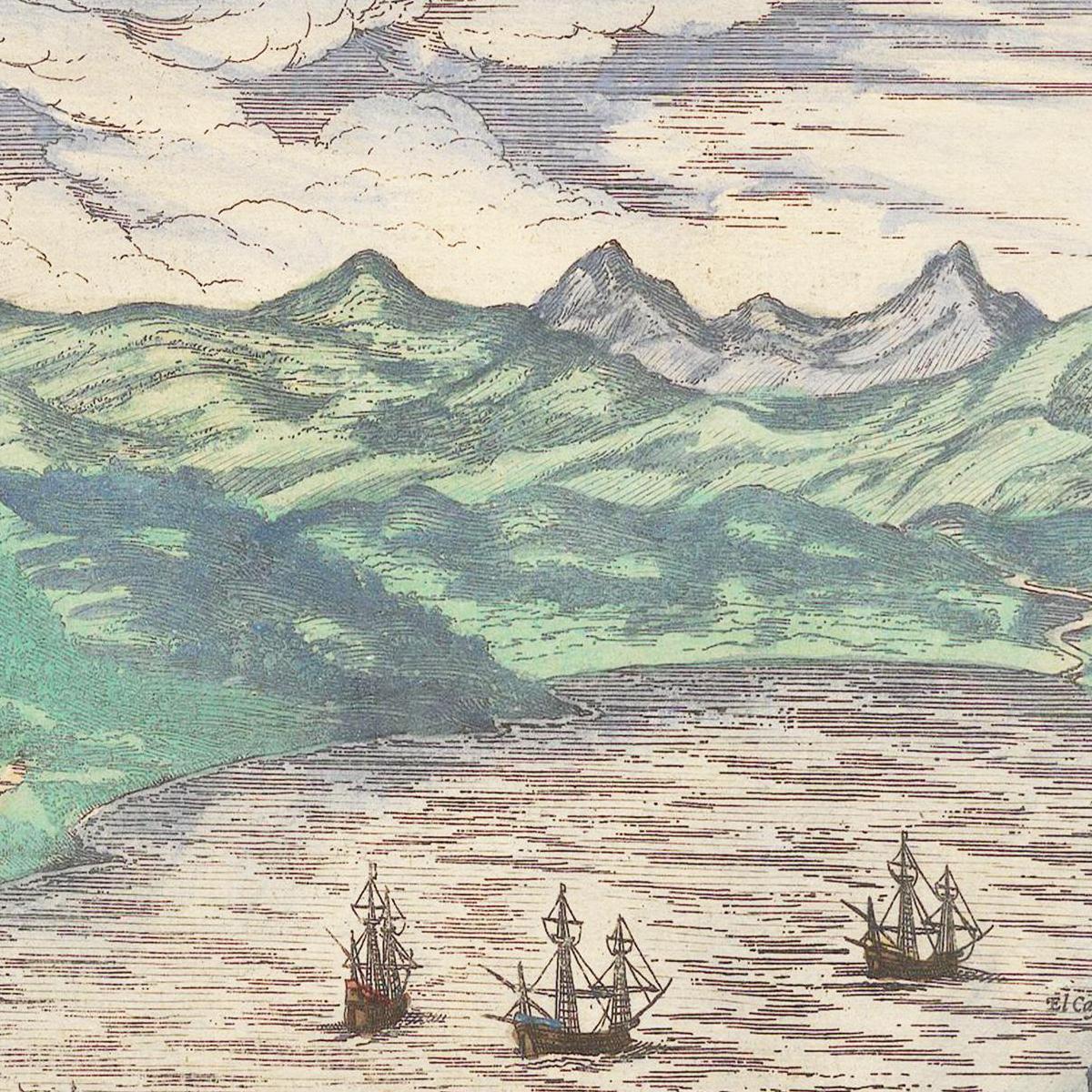Historische Stadtansicht Santander um 1609