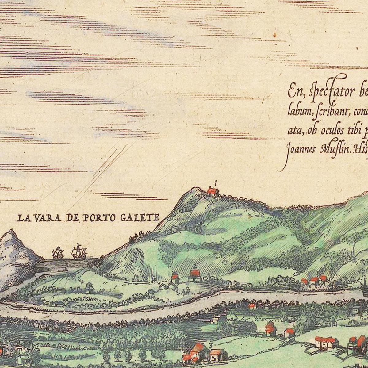 Historische Stadtansicht Bilbao um 1609