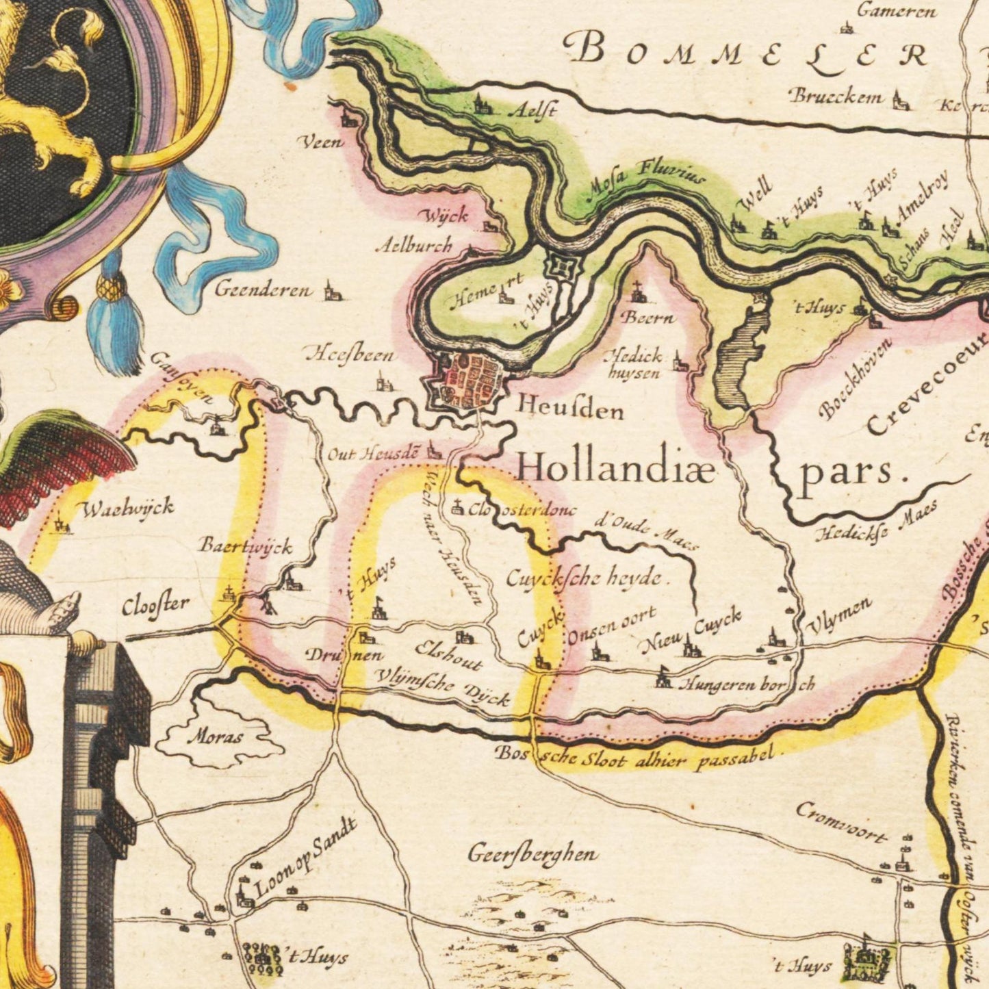 Historische Landkarte Brabant um 1635
