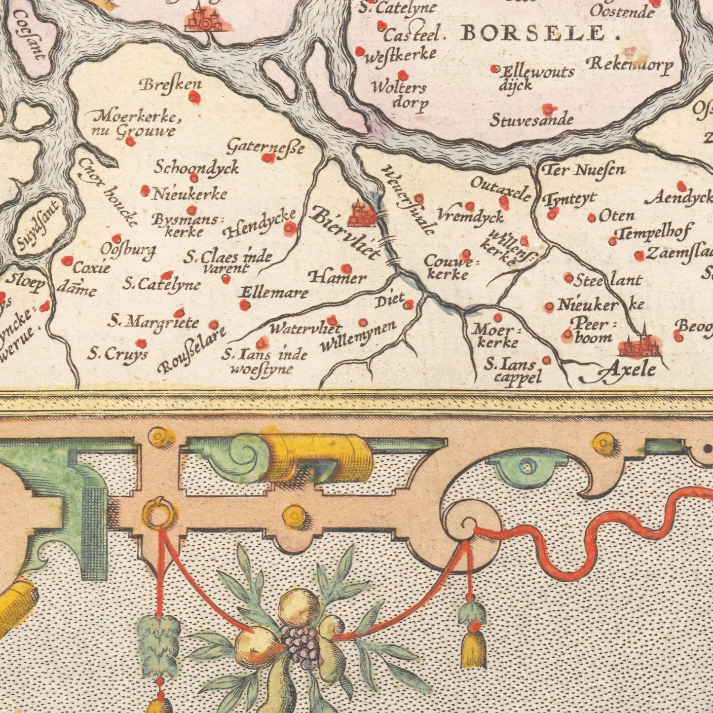 Historische Landkarte Flandern um 1609