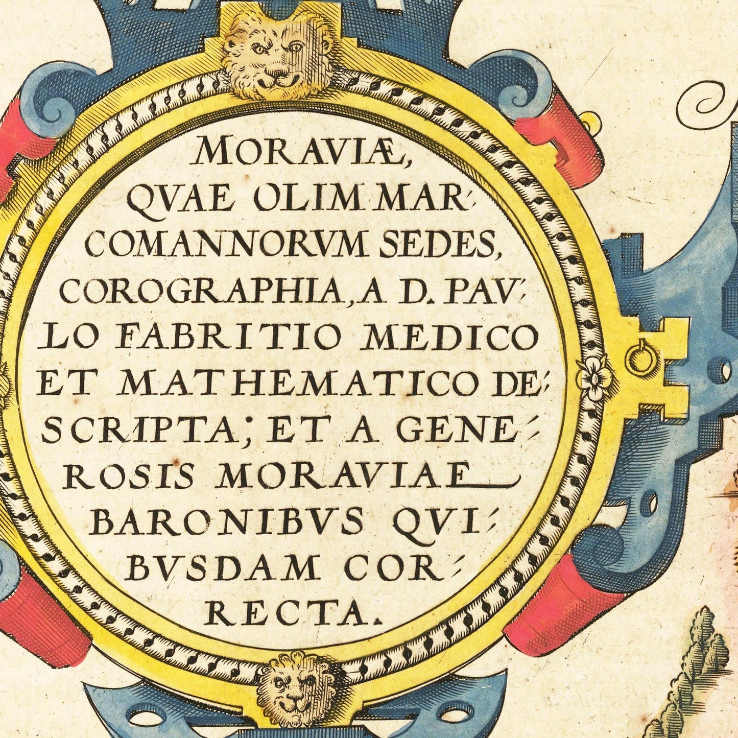 Historische Landkarte Mähren um 1609