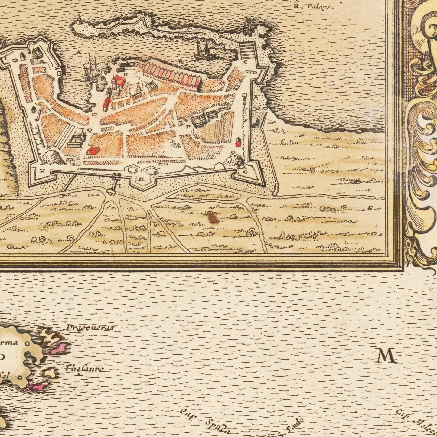 Historische Landkarte Kreta um 1698