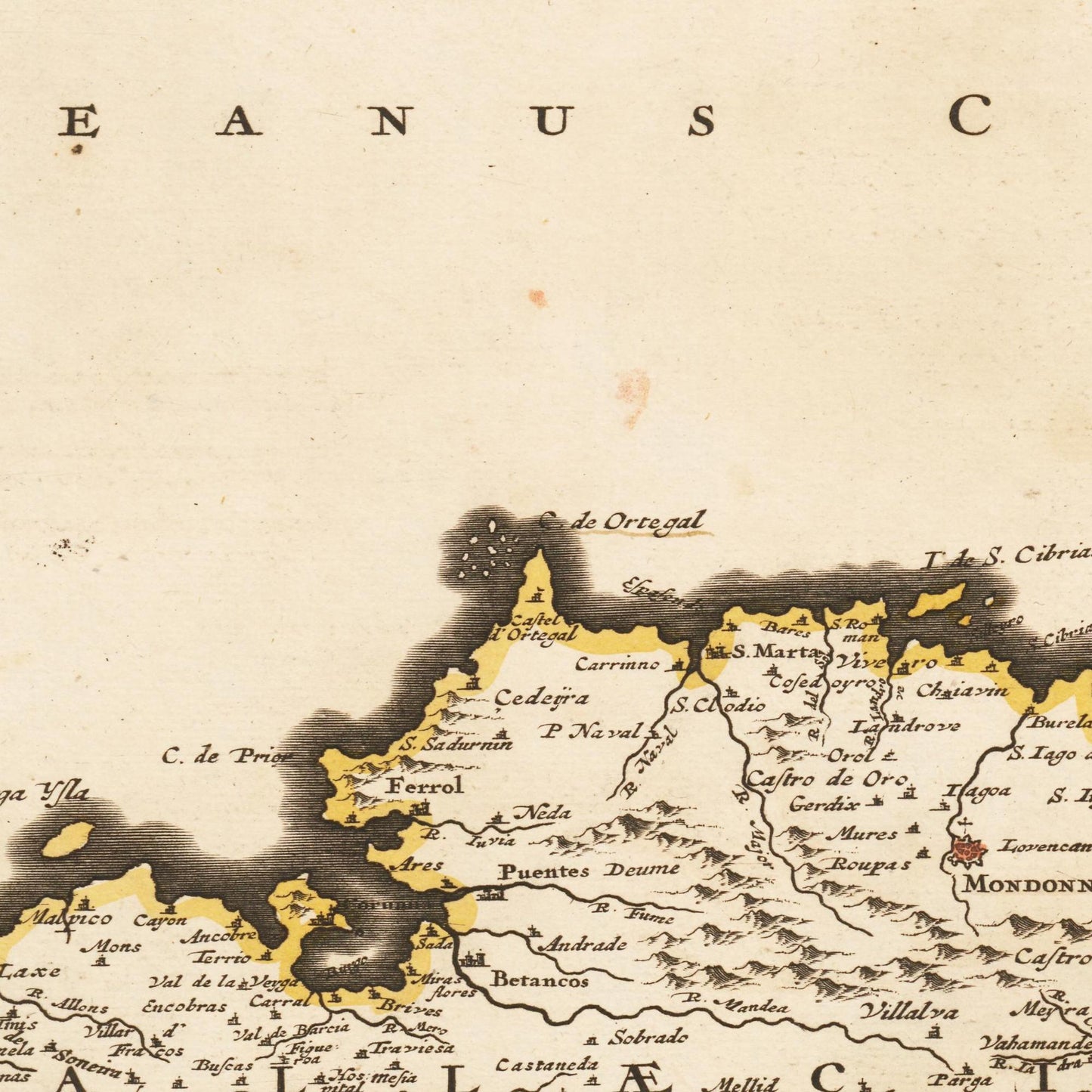 Historische Landkarte Galicien um 1698